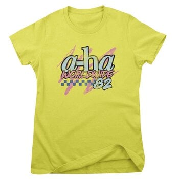 T-Shirt A-HA Worldwide '82 Yellow L Ladies T-Shirt - 1
