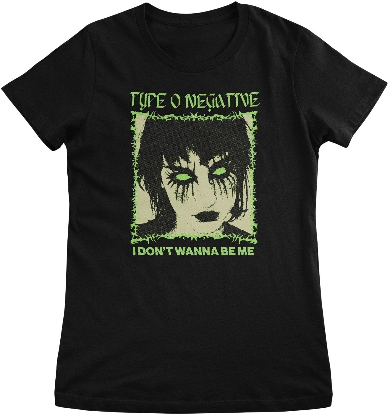 T-shirt Type O Negative I Don't Wanna Be Me Black S Feminino T-shirt