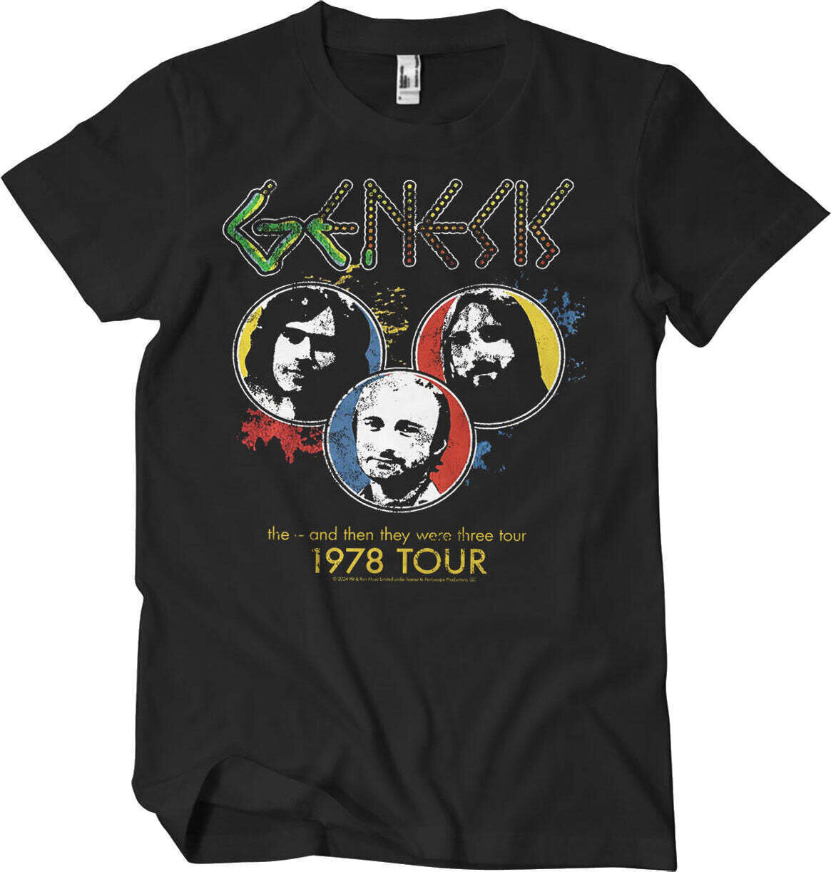 Skjorte Genesis 1978 Tour Vintage Black 4XL Skjorte
