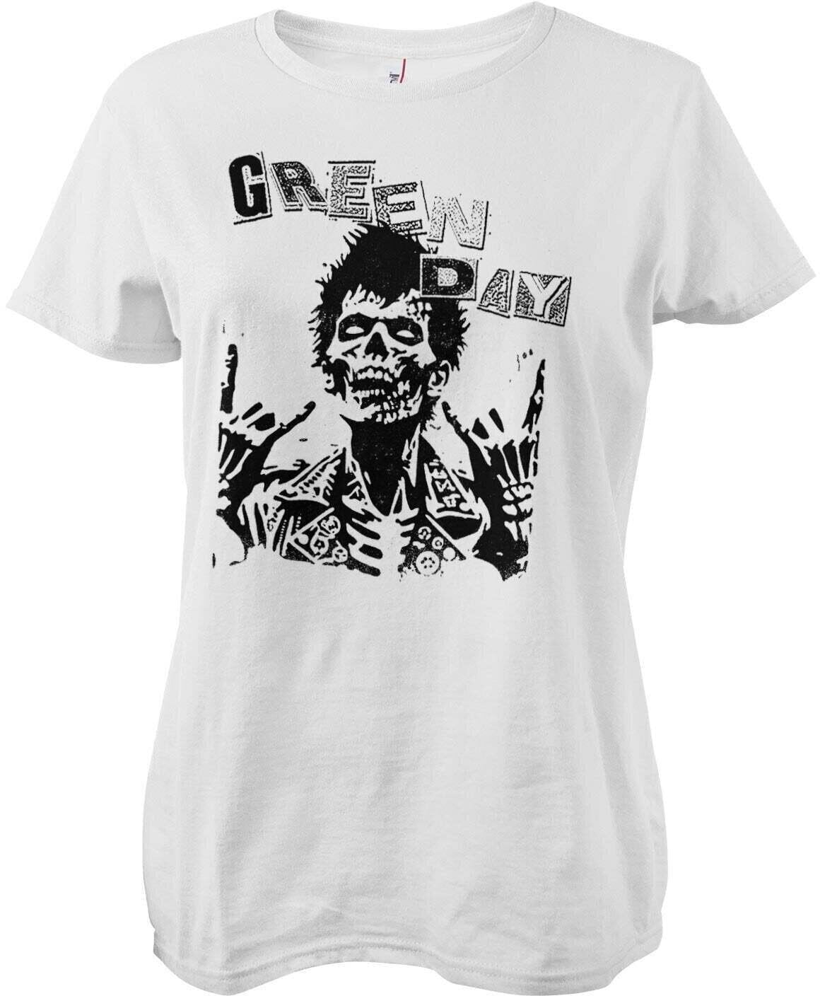 Marškinėliai Green Day Billy Joe Zombie White 2XL Moteriški Marškinėliai