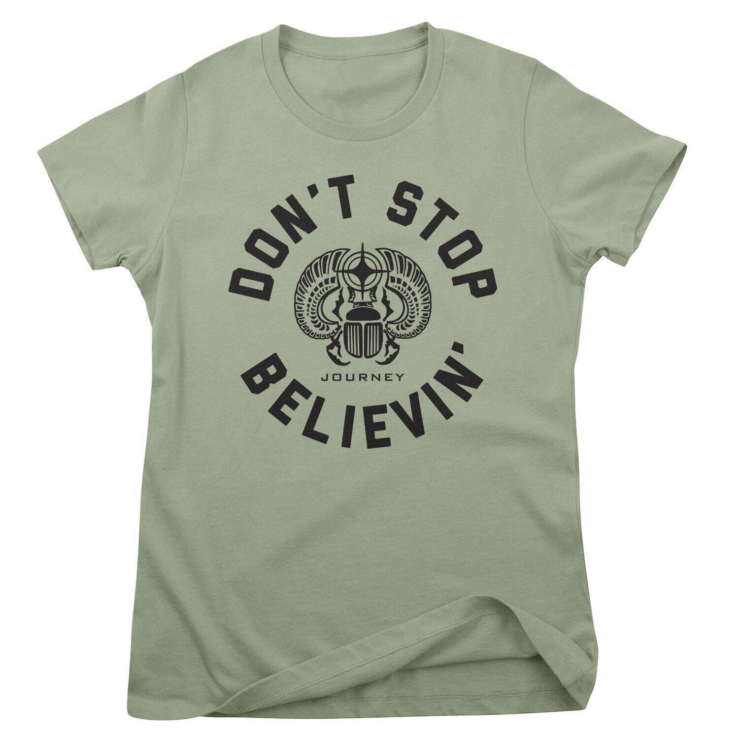 T-shirt Journey Don't Stop Believin' Circle Pistachio S Feminino T-shirt