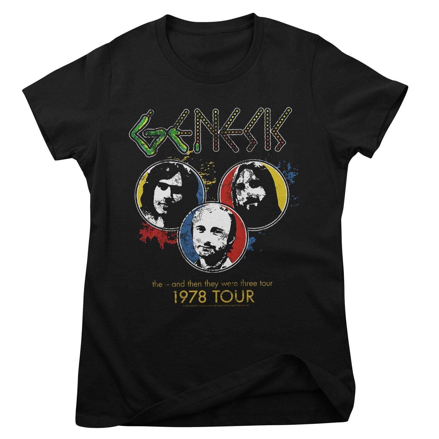 Tricou Genesis 1978 Tour Vintage Black S Damă Tricou