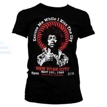 Marškinėliai Jimi Hendrix Live In New York Black L Moteriški Marškinėliai - 1