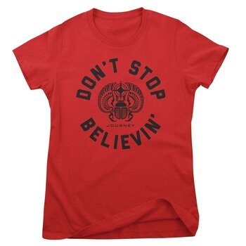 T-shirt Journey Don't Stop Believin' Circle Red L Femme T-shirt - 1