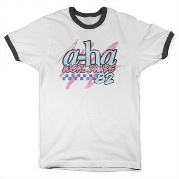 T-shirt A-HA Worldwide '82 Ringer White/Black XL T-shirt - 1