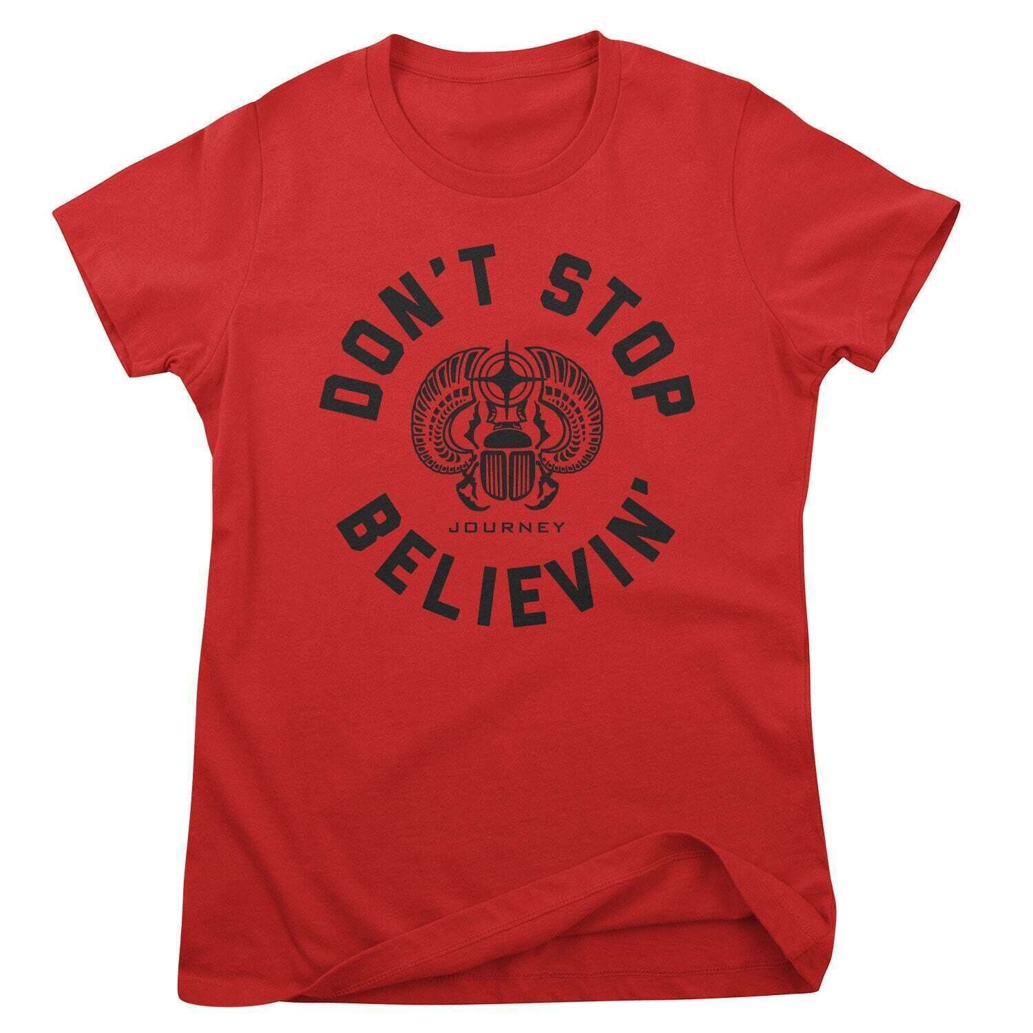 T-shirt Journey Don't Stop Believin' Circle Red M Feminino T-shirt
