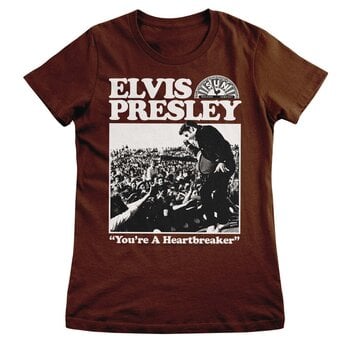 Marškinėliai Elvis Presley Heartbreaker Brown 2XL Moteriški Marškinėliai - 1