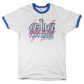 T-Shirt A-HA Worldwide '82 Ringer White/Blue M T-Shirt - 1