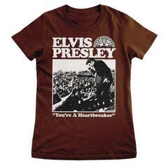 T-Shirt Elvis Presley Heartbreaker Brown M Ladies T-Shirt