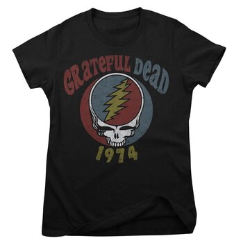 T-shirt Grateful Dead 1974 Tour Black XL Feminino T-shirt - 1