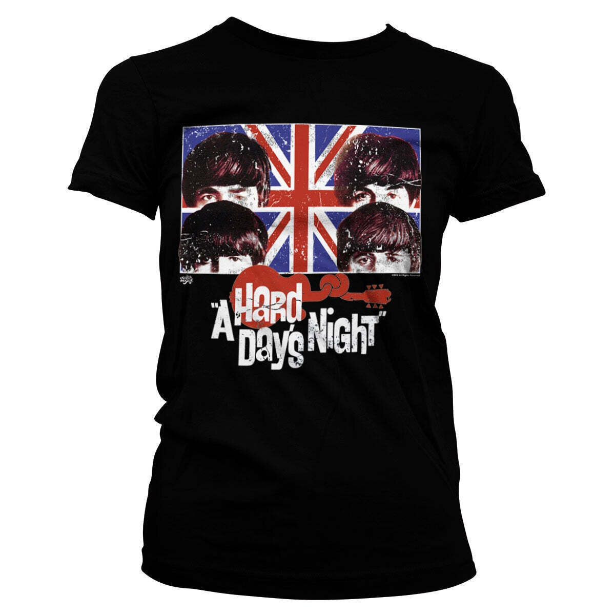 T-skjorte The Beatles A Hard Days Night Black L Ladies T-skjorte