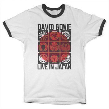 Marškinėliai David Bowie Live In Japan Ringer White/Black 2XL Marškinėliai - 1