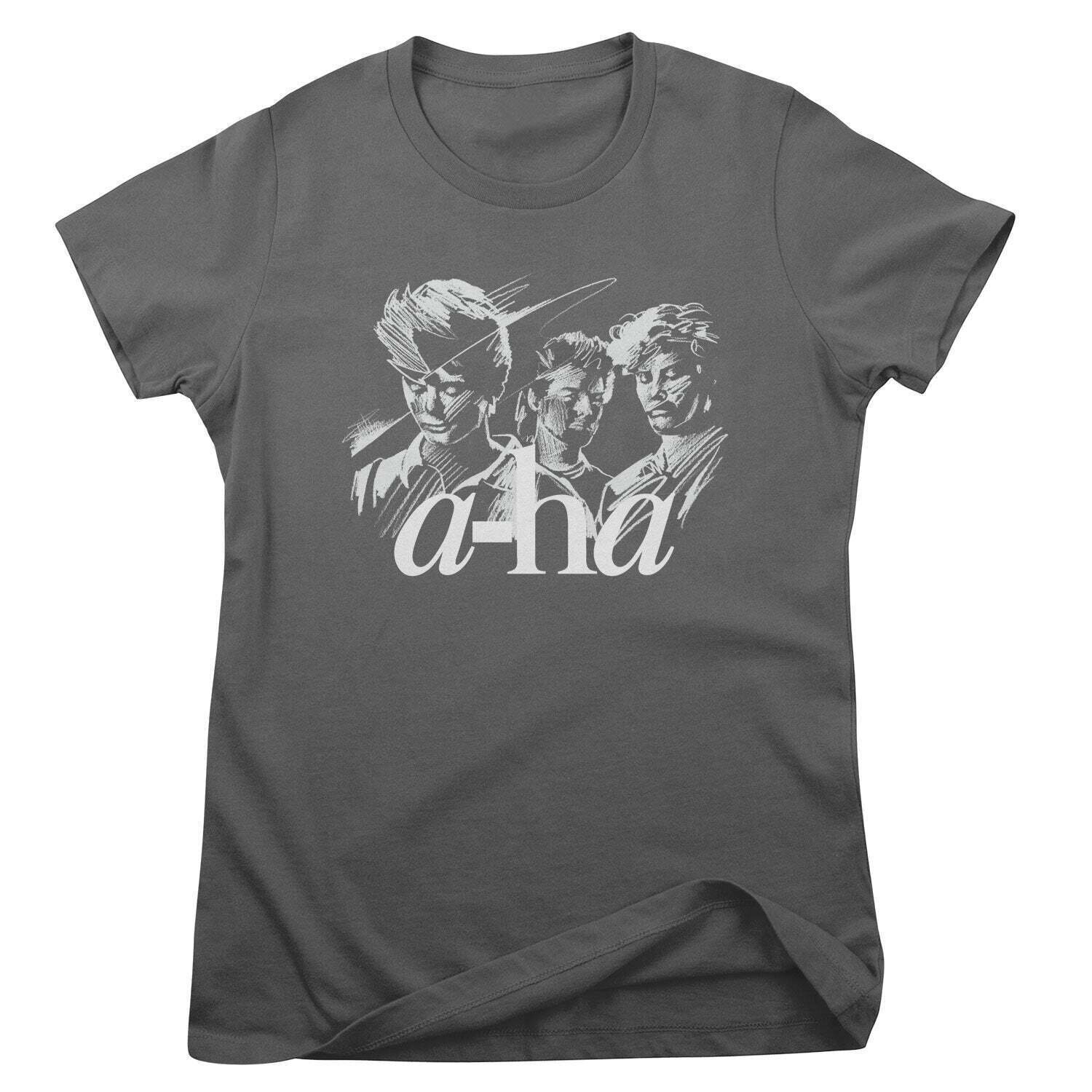 T-shirt A-HA Band Sketch Dark Grey M Feminino T-shirt