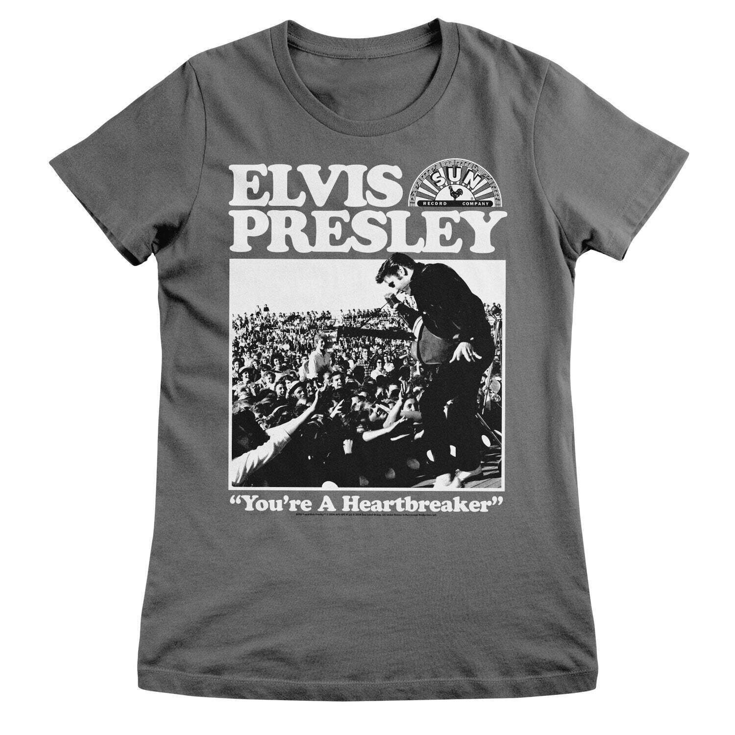 T-shirt Elvis Presley Heartbreaker Dark Grey S Feminino T-shirt