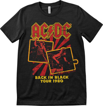 Koszulka AC/DC Back In Black Tour 1980 Black 4XL Koszulka - 1