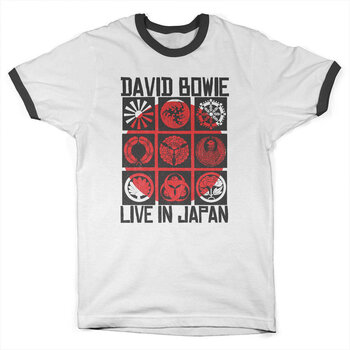 Shirt David Bowie Live In Japan Ringer White/Black L Shirt - 1