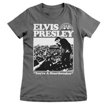Shirt Elvis Presley Heartbreaker Dark Grey XL Dames Shirt - 1