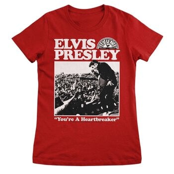 Marškinėliai Elvis Presley Heartbreaker Red 2XL Moteriški Marškinėliai - 1