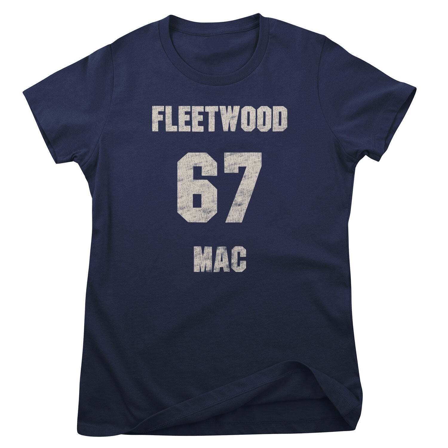 T-Shirt Fleetwood Mac 67 Distressed Navy L Ladies T-Shirt