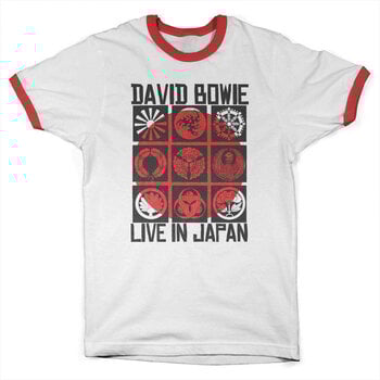 Camiseta de manga corta David Bowie Live In Japan Ringer White/Red XL Camiseta de manga corta - 1