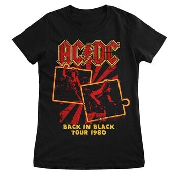 Skjorte AC/DC Back In Black Tour 1980 Black XL Dame Skjorte - 1