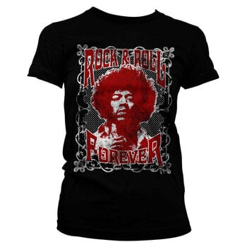 Skjorte Jimi Hendrix Rock 'n Roll Forever Black XL Dame Skjorte - 1