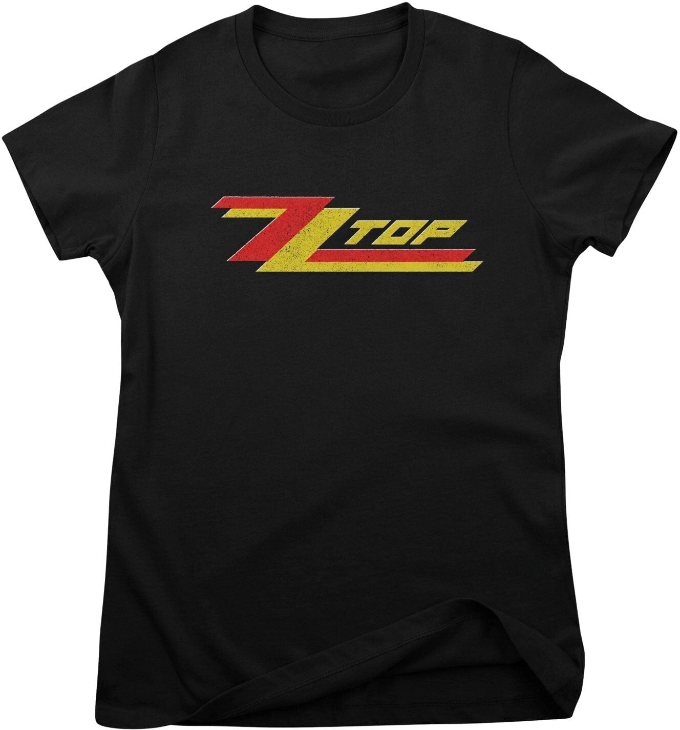 Camiseta de manga corta ZZ Top Misprint Logotype Black S De mujer Camiseta de manga corta
