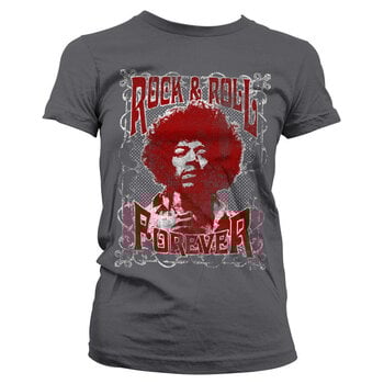 Shirt Jimi Hendrix Rock 'n Roll Forever Dark Grey M Dames Shirt - 1