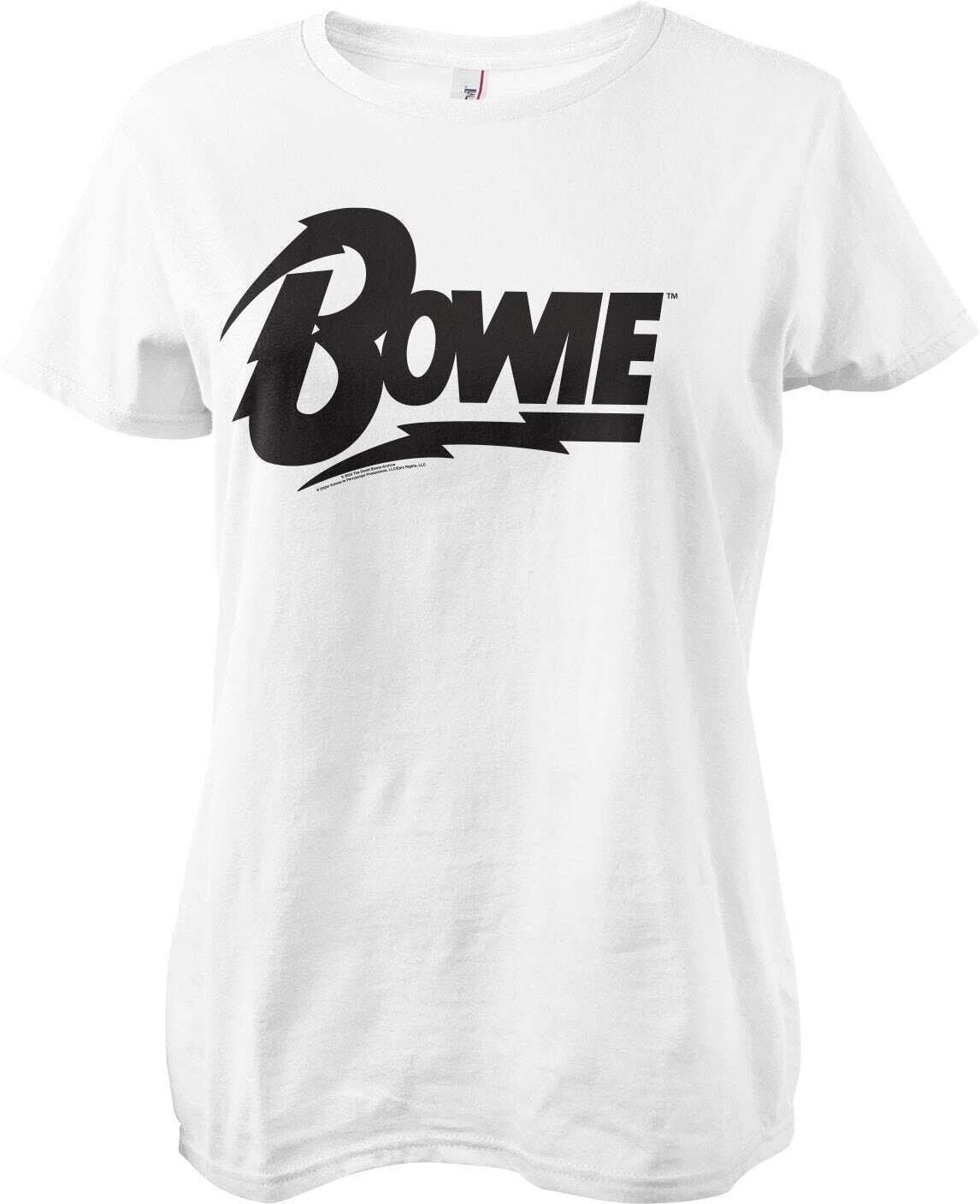 T-shirt David Bowie Logo White S Feminino T-shirt