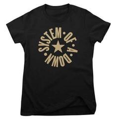 T-shirt System of a Down Circle Star Logo Black XL Feminino T-shirt