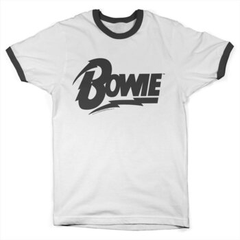 T-shirt David Bowie Logo Ringer White/Black S T-shirt - 1