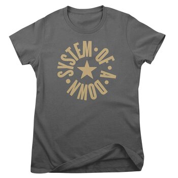 T-shirt System of a Down Circle Star Logo Dark Grey L Femme T-shirt - 1