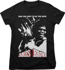 T-Shirt James Brown Cost To Be The Boss Black L Ladies T-Shirt