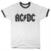 T-Shirt AC/DC Black Logo Retro Ringer White/Black M T-Shirt