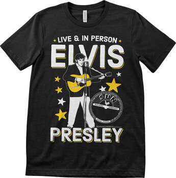 Skjorte Elvis Presley Live & In Person Black 3XL Skjorte - 1