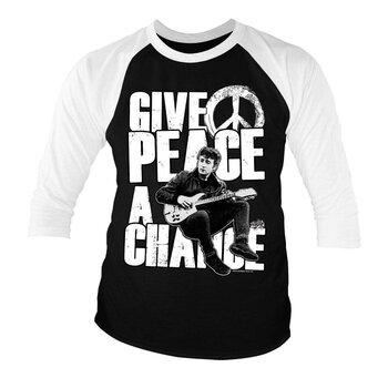 T-shirt John Lennon Give Peace A Chance White/Black L T-shirt - 1