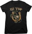 ZZ Top Rattlesnake Black S Moteriški Marškinėliai