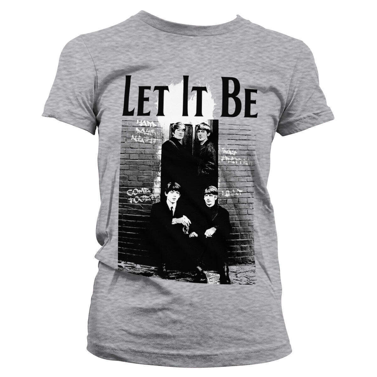 T-Shirt The Beatles Let It Be Heather Grey M Ladies T-Shirt