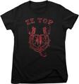ZZ Top Scorpion Black M Ladies T-Shirt