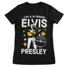 Skjorte Elvis Presley Live & In Person Black S Dame Skjorte