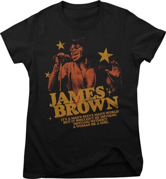 T-Shirt James Brown It's a Man's World Black M Ladies T-Shirt - 1