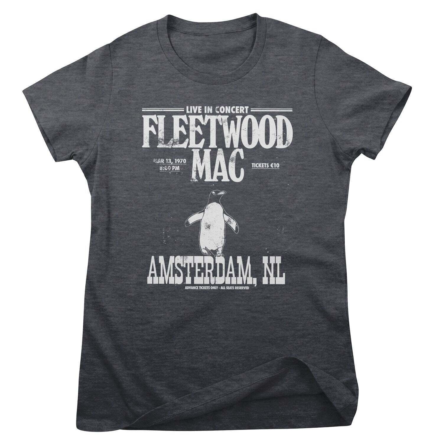 T-shirt Fleetwood Mac Amsterdam 1970 Dark Heather L Feminino T-shirt