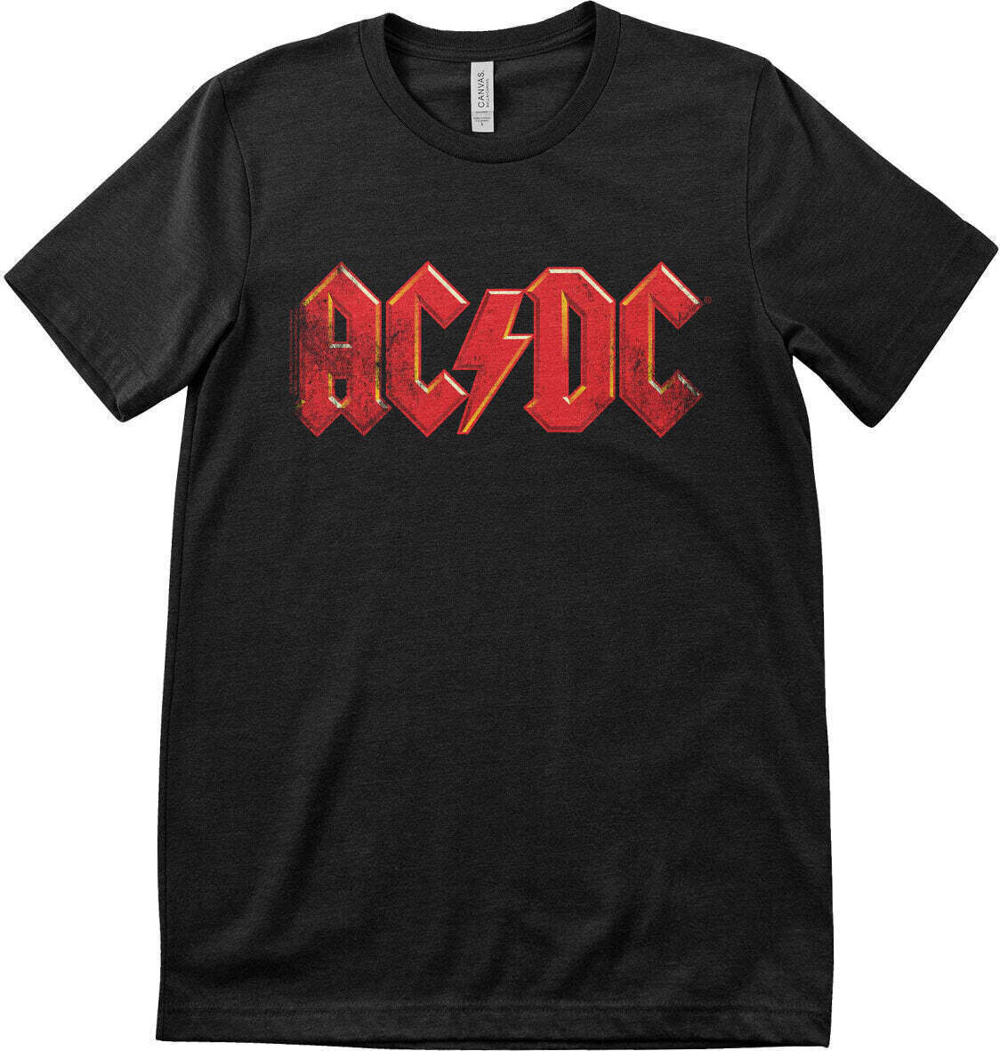 Skjorte AC/DC Distressed Logo Black 3XL Skjorte