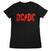 T-Shirt AC/DC Distressed Logo Black M Ladies T-Shirt
