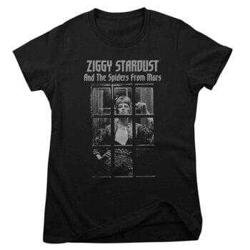 Marškinėliai David Bowie Ziggy Stardust and The Spiders from Mars Black 2XL Moteriški Marškinėliai - 1