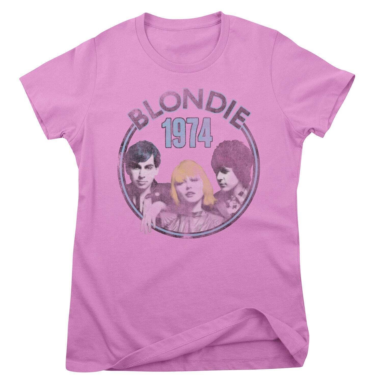 Marškinėliai Blondie Circular 1974 Pink 2XL Moteriški Marškinėliai