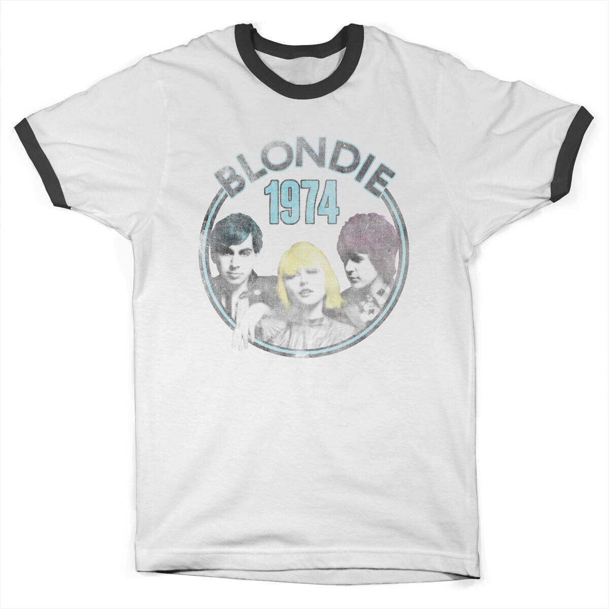 T-särk Blondie Circular 1974 Ringer White/Black 2XL T-särk