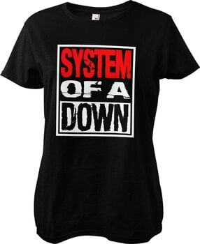 Риза System of a Down Logo Black 2XL Дамски Риза - 1