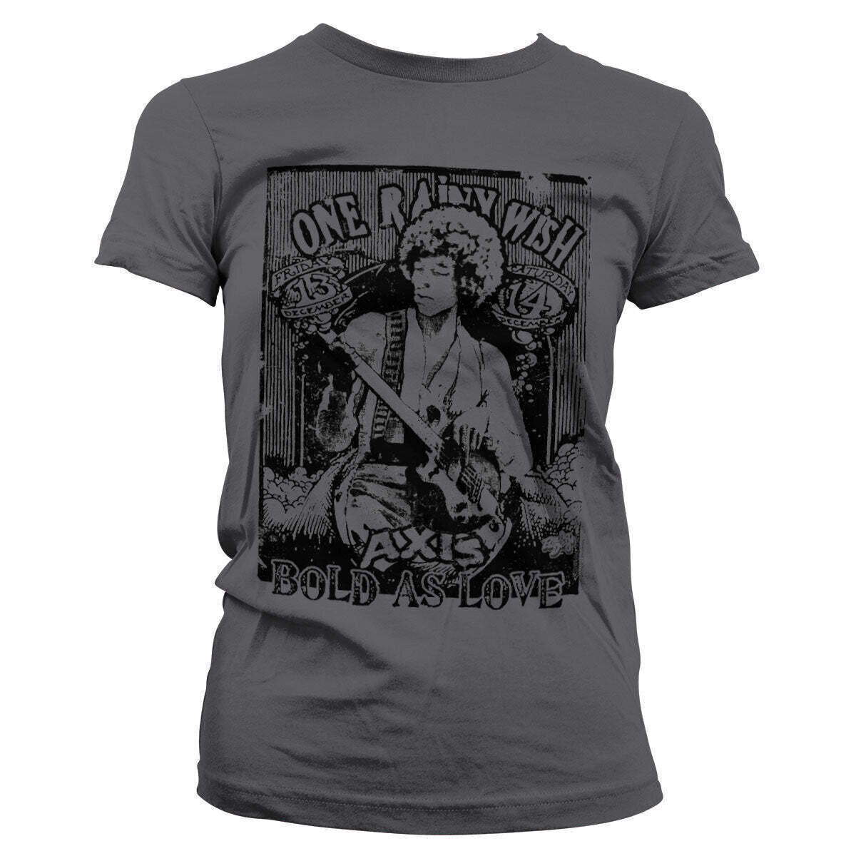 T-Shirt Jimi Hendrix Bold As Love Dark Grey L Ladies T-Shirt