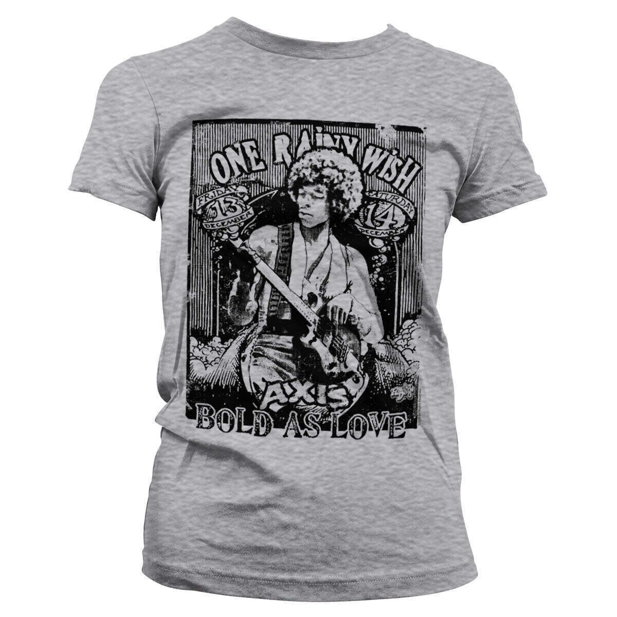 Marškinėliai Jimi Hendrix Bold As Love Heather Grey 2XL Moteriški Marškinėliai